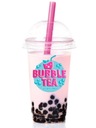 Bubble Tea šálky s vypuklým viečkom, 400 ml