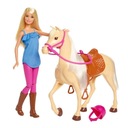 MATTEL Bábika Barbie + kôň basic FXH13