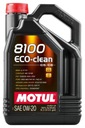 MOTUL OLEJ 0W20 5L 8100 ECO CLEAN / C5/C6 / SP / LL 17FE+ / 229,72 229,71 /