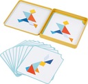 Montessori puzzle puzzle hra Tangram Magnetické bloky v krabici