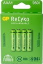 Nabíjateľná batéria (NiMH) GP AAA (R3) 950mAh 4 ks.