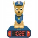 PAW PAW Patrol nočná lampa ALARM CLOCK Chase 3D hodiny