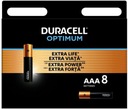 Duracell Optimum AAA LR3 alkalické batérie 8 ks