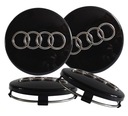 Čierne stredové krytky Audi Emblems 60mm 4B0601170 4ks