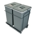 Sorter odpadu ECOCUBE Silent Cichy 2x24 48L 40 cm Silných poľských sprievodcov