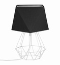 Nočná lampa Diamond LOFT WHITE, čierne tienidlo