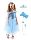 FROZEN 2 ELSA FROZEN OUTFIT 120 + DOPLNKY