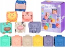 Soft BLOCKS creative CUBE ANIMALS 12 ks. bloky PRE BÁBATKÁ