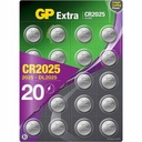 20x GP EXTRA CR2025 lítiová gombíková batéria 3V