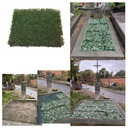 Buxus na hrob, dekorácia na náhrobok - umelý trvalý živý plot, podložka 50x50