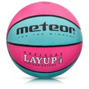 Basketbalová lopta Meteor LayUp 4 ružová a modrá 07