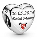 Kúzlo HEART Bead 925 Silver Ku DŇU MATIEK + Vaša rytina