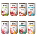 BRIT PATE & MEAT Mokré krmivo pre psov MIX Flavors 8x400g