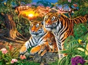 PUZZLE 2000 ZVIERATÁ Mačka TIGER JUNGLE KOLEČKO 9+