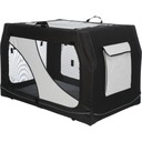 TRIXIE Transport Box Vario 40 M–L: 91 × 58 × 61 cm nylon čierno-sivý