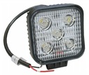 LED PRACOVNÁ LAMPA 12/24V 5X3W Štvorcová