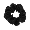 Hodvábna gumička do vlasov ALMANIA, hodvábna scrunchie - čierna