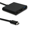 Adaptér USB C/HDMI f.+USB 3.0+USB C PD/0,2m/čierny