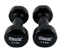 Fitness činky 2 x 2,5 kg liatinový set