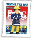 nadýchaná zamatová deka FIREMAN SAM 130X170