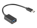 LANBERG adaptér USB-C M USB-A F 2.0 0,15m OTG