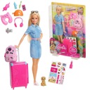 Barbie FWV25 Traveller so šteniatkom a otváracím kufríkom