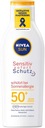 NIVEA SUN Sensitiv Opaľovacie mlieko na citlivú pokožku SPF 50+ 200 ml