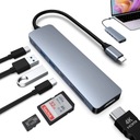 ROZBOČOVACÍ ADAPTÉR 7V1 USB-C TYP USB 3.0 ČÍTAČKA SD / TF