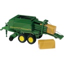 Lis na hranaté balíky John Deere 690 a 2 kocky slamy