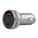 38W USB nabíjačka do auta s USB-C voltmetrom