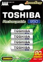 4x BATÉRIE TOSHIBA 950 mAh HR03 AAA R3