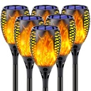 6x Solárna lampa LED baterka FIRE FLAME efekt