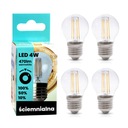 4x stmievateľná LED žiarovka 4W E27 Filament girlanda