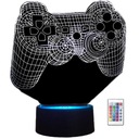 3D LED nočné svetlo na diaľkové ovládanie Game Pad M1