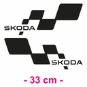 SKODA nálepky šachovnicové 33cm 2ks _COLORS #2