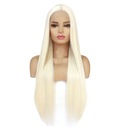 ČIPKOVÁ PREDNÁ parochňa PLATINUM PLATINUM BLOND 40/55/80cm + čiapka ZDARMA