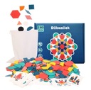 Puzzle bloky montessori drevené puzzle 180 el