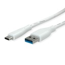 Kábel USB 3.2 Gen 1 A-C M/M, biely, 2 m