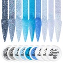 Nail Powder Winter Christmas Effect Snow Frost Ice Set 9 ks.