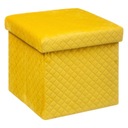 Moderný Pouffe VELVET Yellow 31x31 cm Sedák