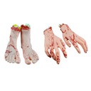 Realistický párty kostým s časťami tela na Halloween