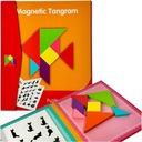 Drevené puzzle TANGRAM Montessori magnetické bloky