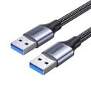 Odolný opletený kábel USB 3.0 5Gb/s 0,5m šedý