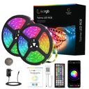 LED pásik 15M RGB 5050 Bluetooth APLIKÁCIA SADA HUDBY NA DIAĽKU 12V 30 diód/m