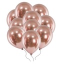 CHROME BALOONS ružové zlato ružové zlato veľké 30 cm 14 palcov 50 ks Lesklý