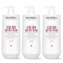 Goldwell DS Color Extra Rich Brilliance kondicionér 3x 1000 ml ochrana farby