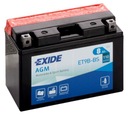 BATÉRIA Exide YT9B-BS 12V 8Ah