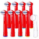 8x BRAUN ORAL-B RED TIPY PRE DETI