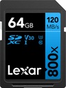 Lexar SDXC 64 GB 120 MB/s UHS-I U1 V30 C10 800x