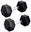 SET Činky Činky Závažia 2x 12 kg 24 kg HEX